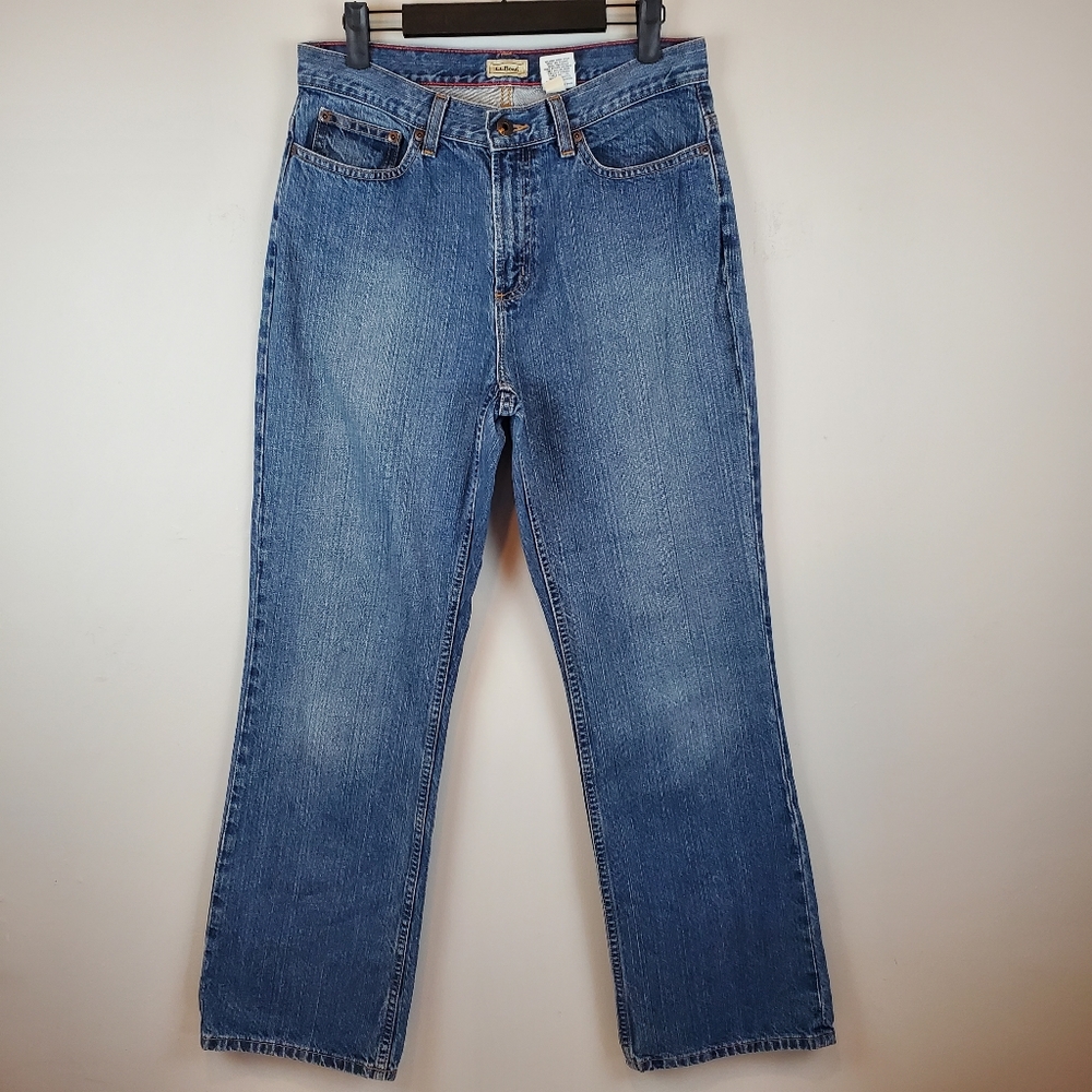 VTG LL Bean High Rise Straight Mom Jeans Size 10 Womens Denim